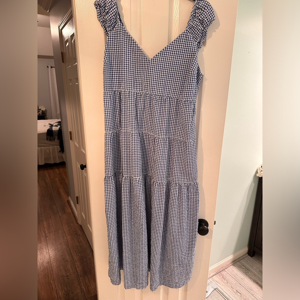 Old Navy Gingham Midi Dress